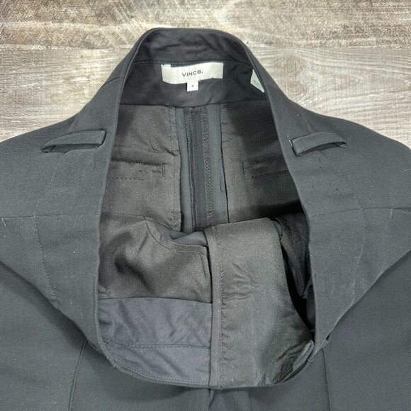 Vince. High Rise Cropped Polyester Pants Black Size 4 - Picture 8 of 10